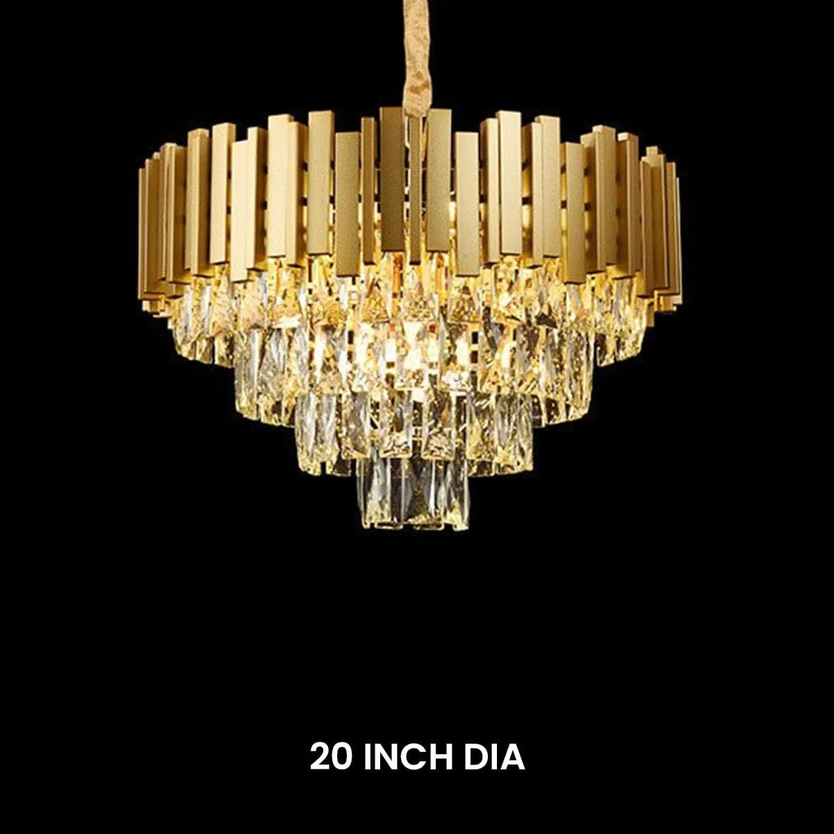 Golden Mamba Round Crystal Chandelier