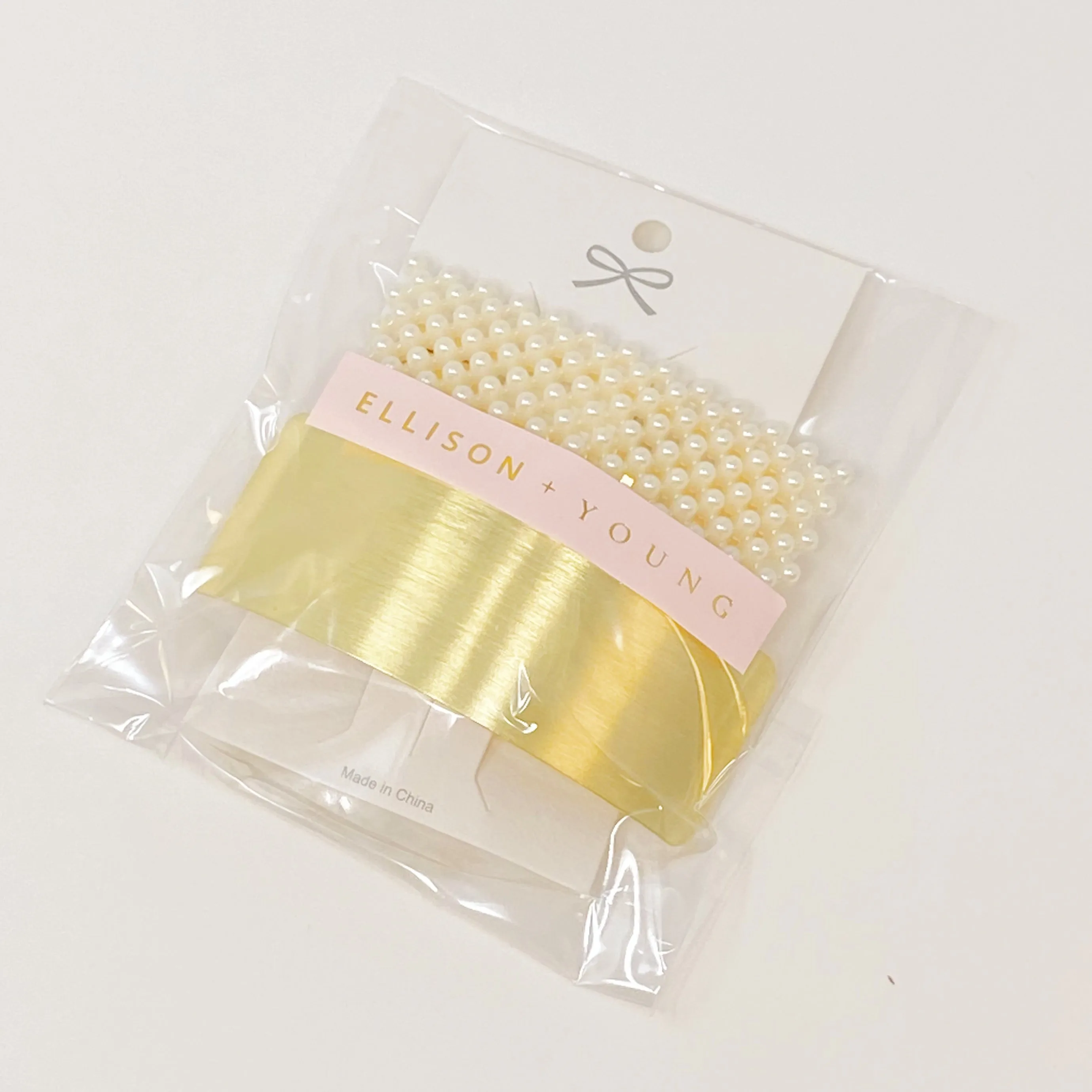 Golden Pearl Hair Barrette Set