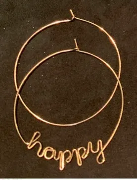 'Happy' Wire-wrap Hoops