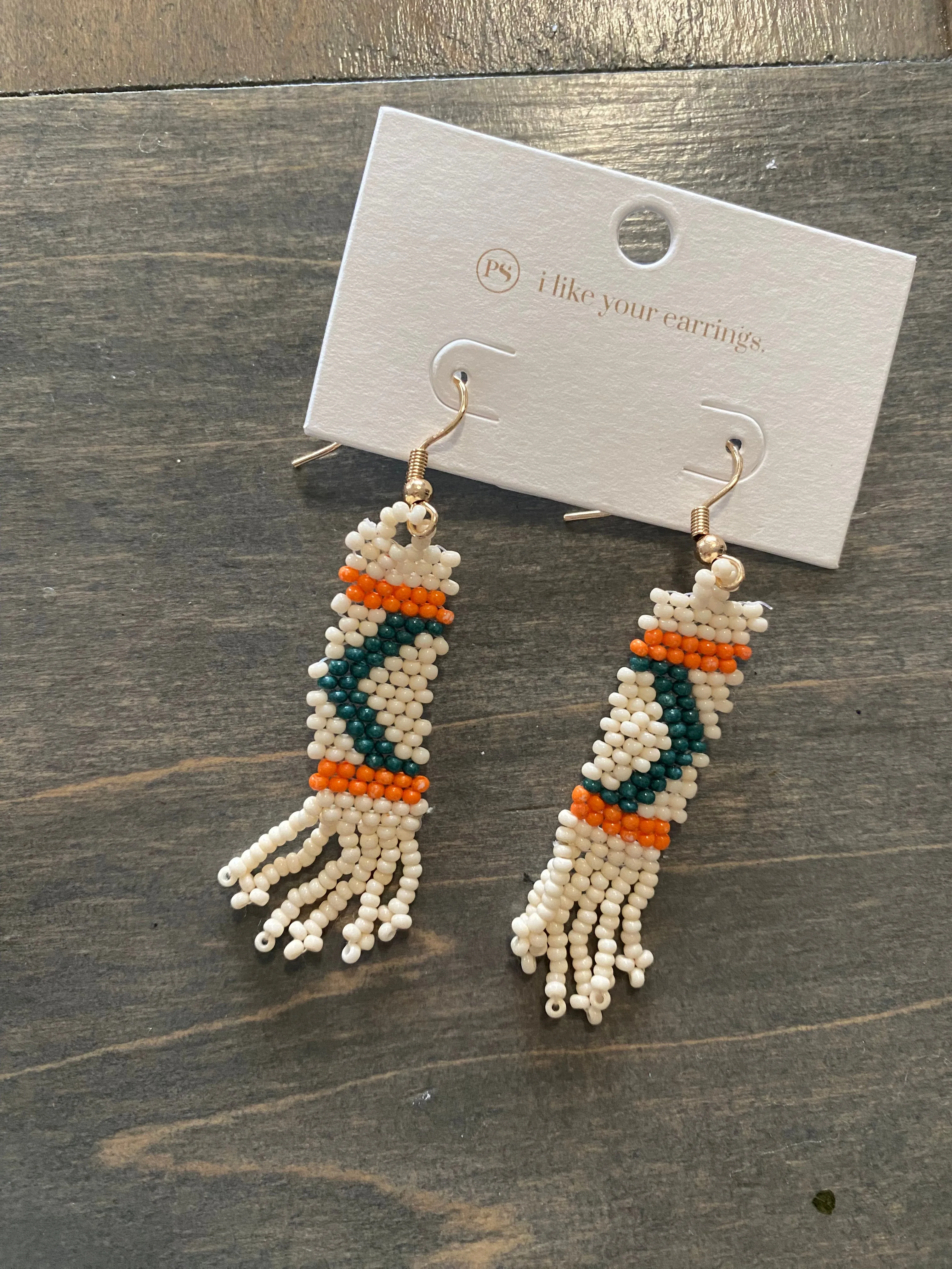 IndiGo Beaded Tassel Earrings