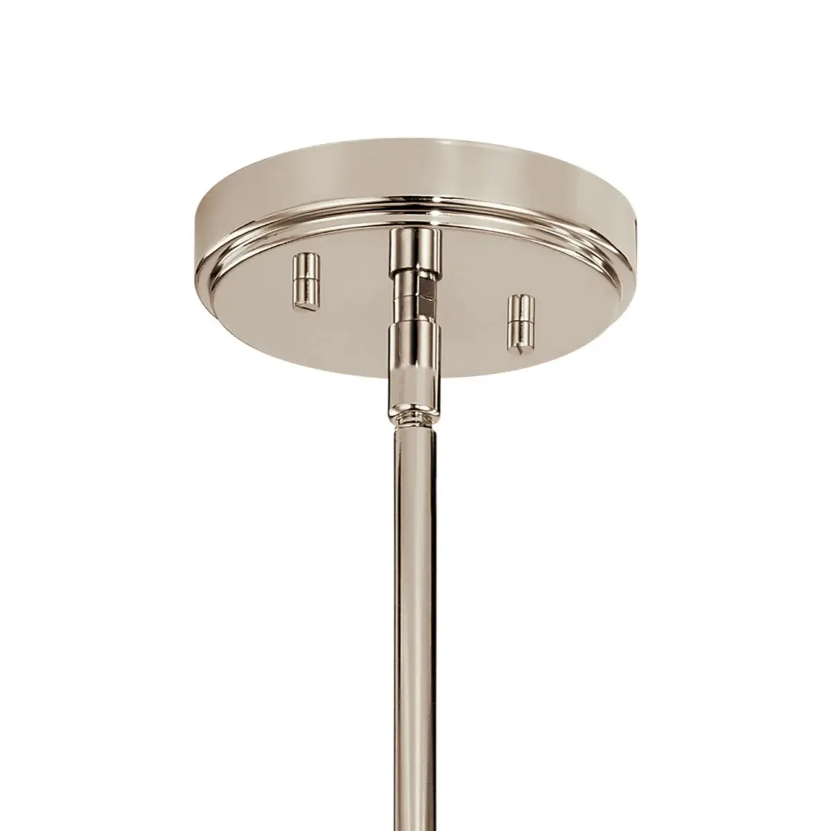 Kimrose 18" 3-Light Chandelier with Clear Fluted Glass, Polished Nickel Finish
