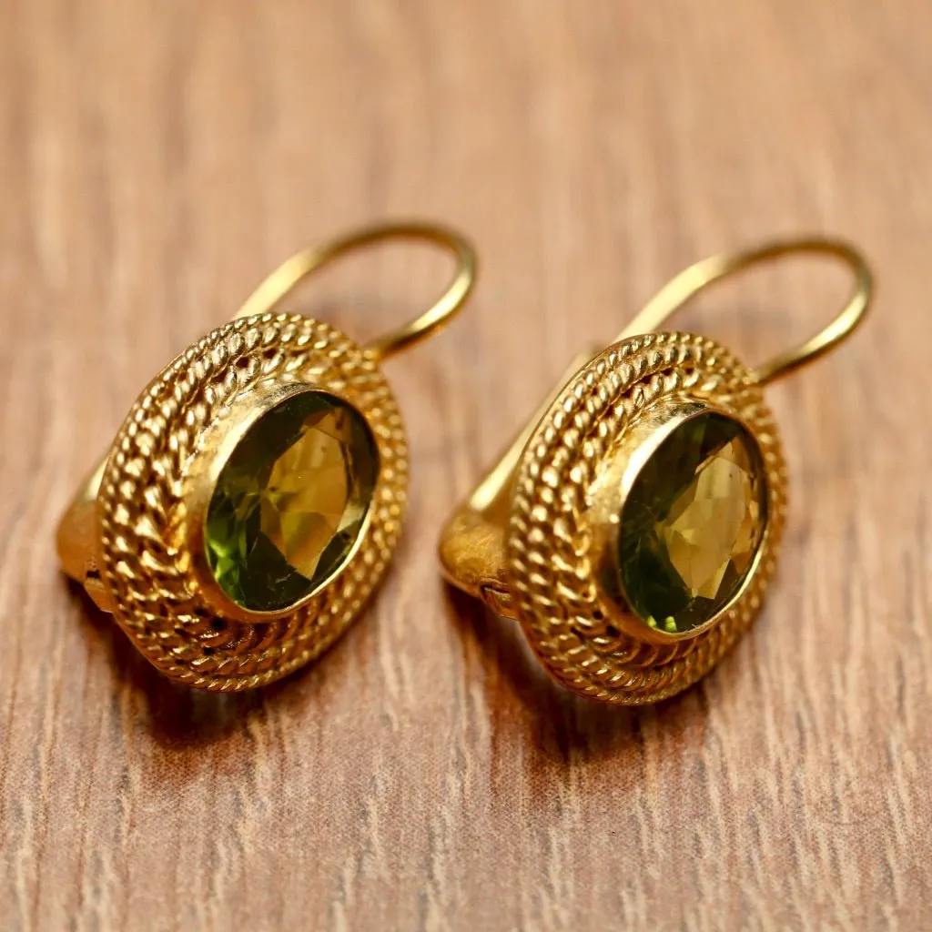 Lady Jane Peridot Earrings