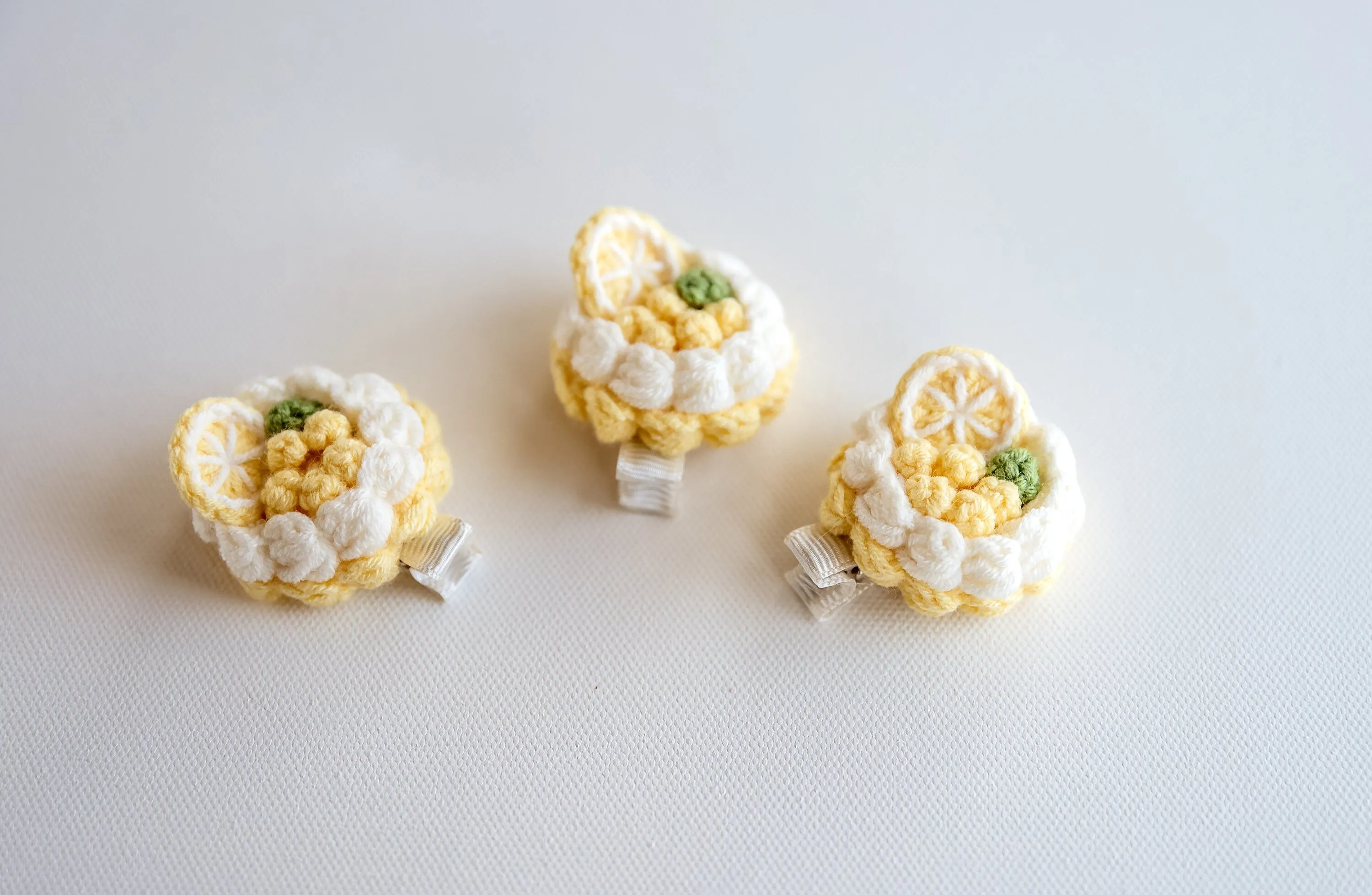 Lemon & Strawberry Tart Hair Clips