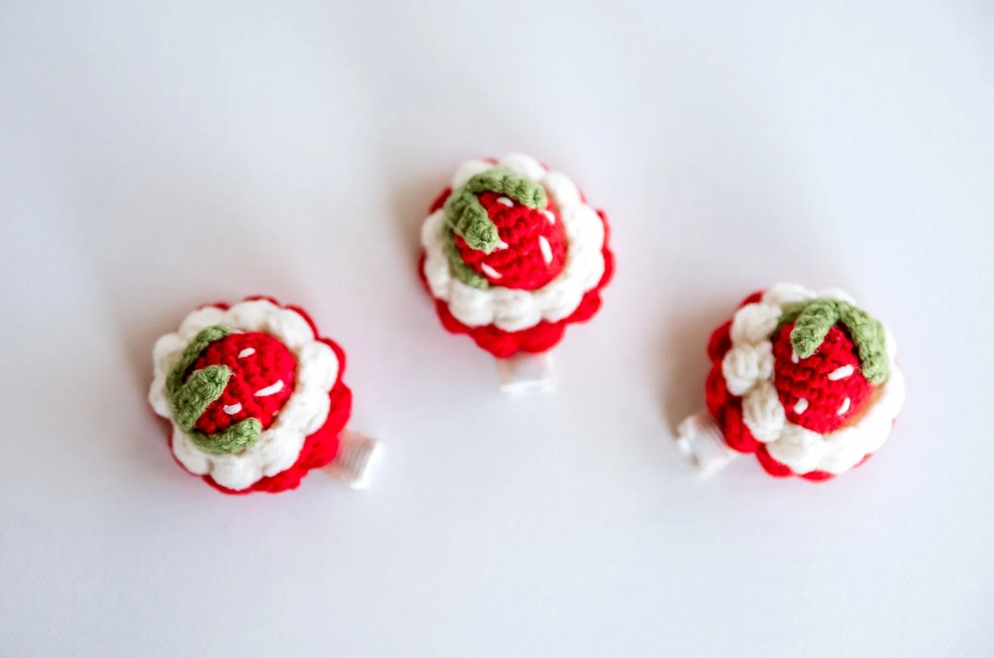 Lemon & Strawberry Tart Hair Clips