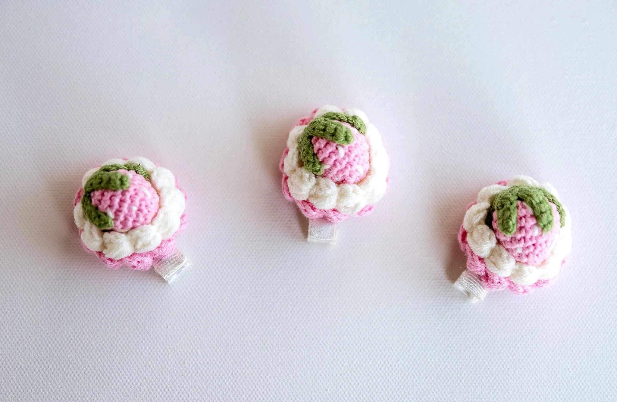 Lemon & Strawberry Tart Hair Clips