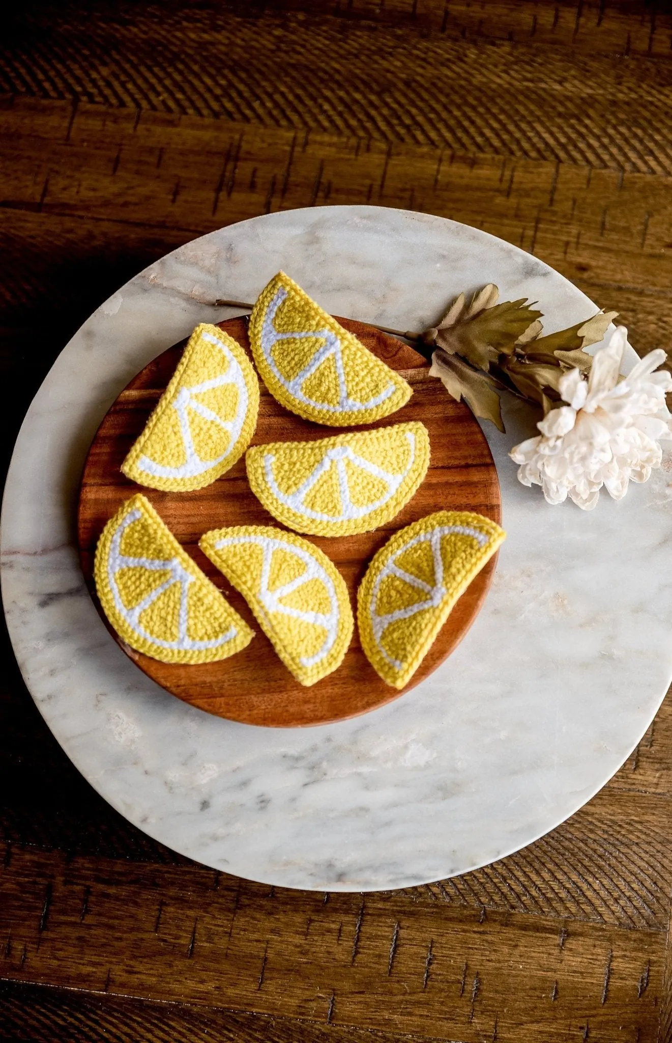 Lemon Slice Hair Clips