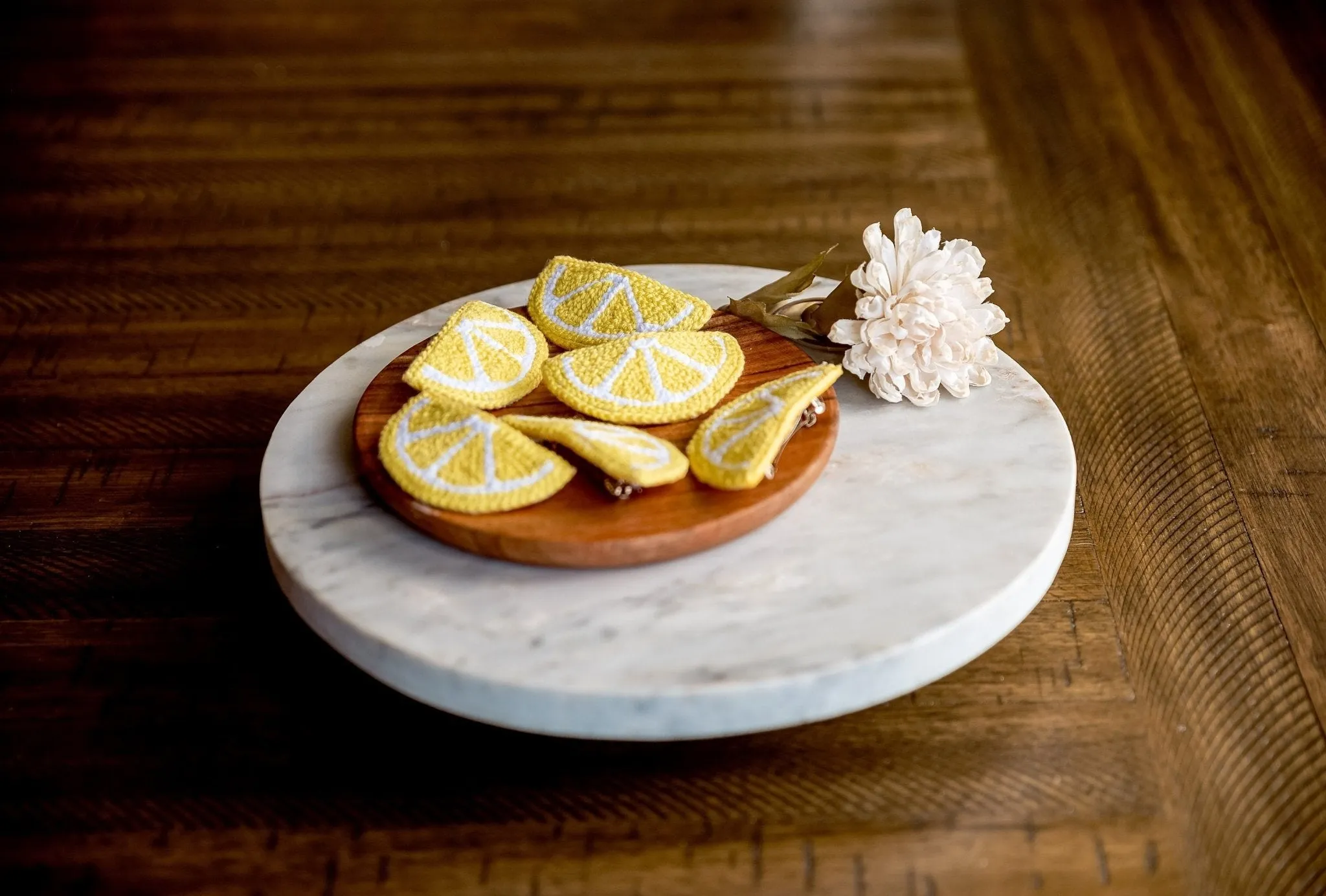 Lemon Slice Hair Clips