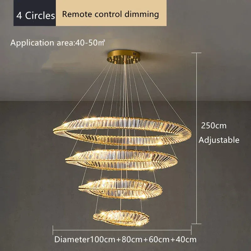 Luxury Crystal Ceiling Chandeliers by Mansion - Modern Design LED Hanging Lamp