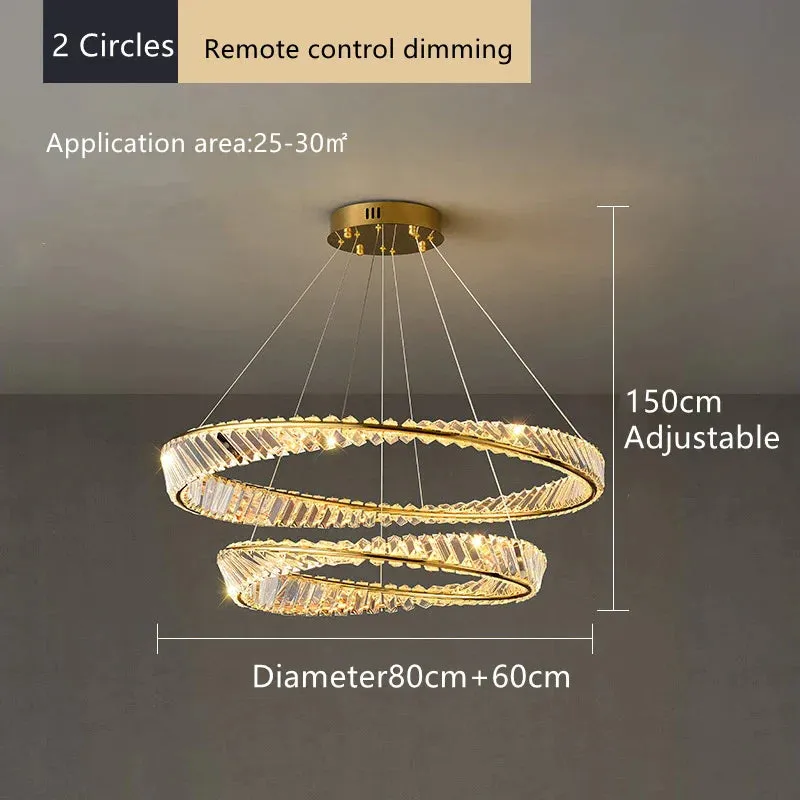 Luxury Crystal Ceiling Chandeliers by Mansion - Modern Design LED Hanging Lamp