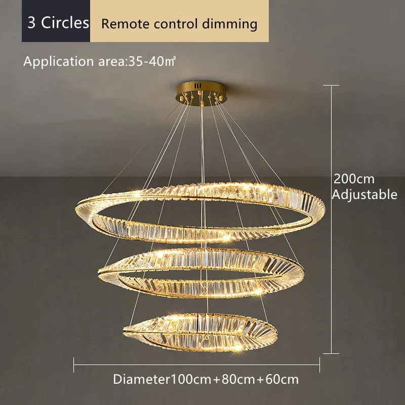 Luxury Crystal Ceiling Chandeliers by Mansion - Modern Design LED Hanging Lamp
