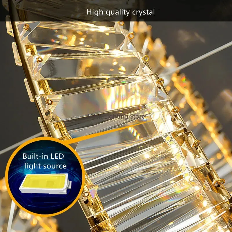 Luxury Crystal Ceiling Chandeliers by Mansion - Modern Design LED Hanging Lamp
