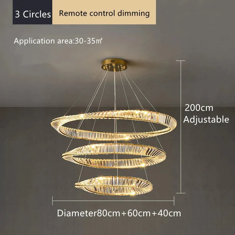 Luxury Crystal Ceiling Chandeliers by Mansion - Modern Design LED Hanging Lamp