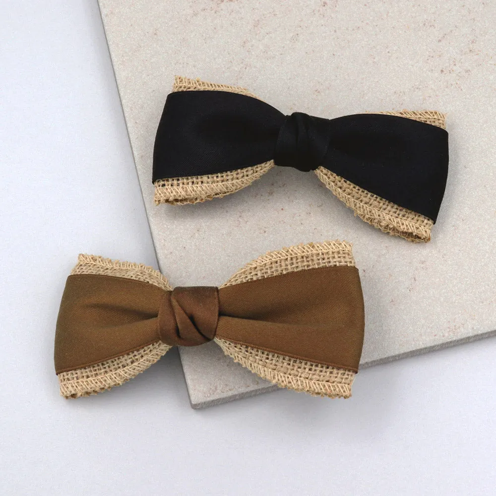 Mesh Detail Bow Barrette