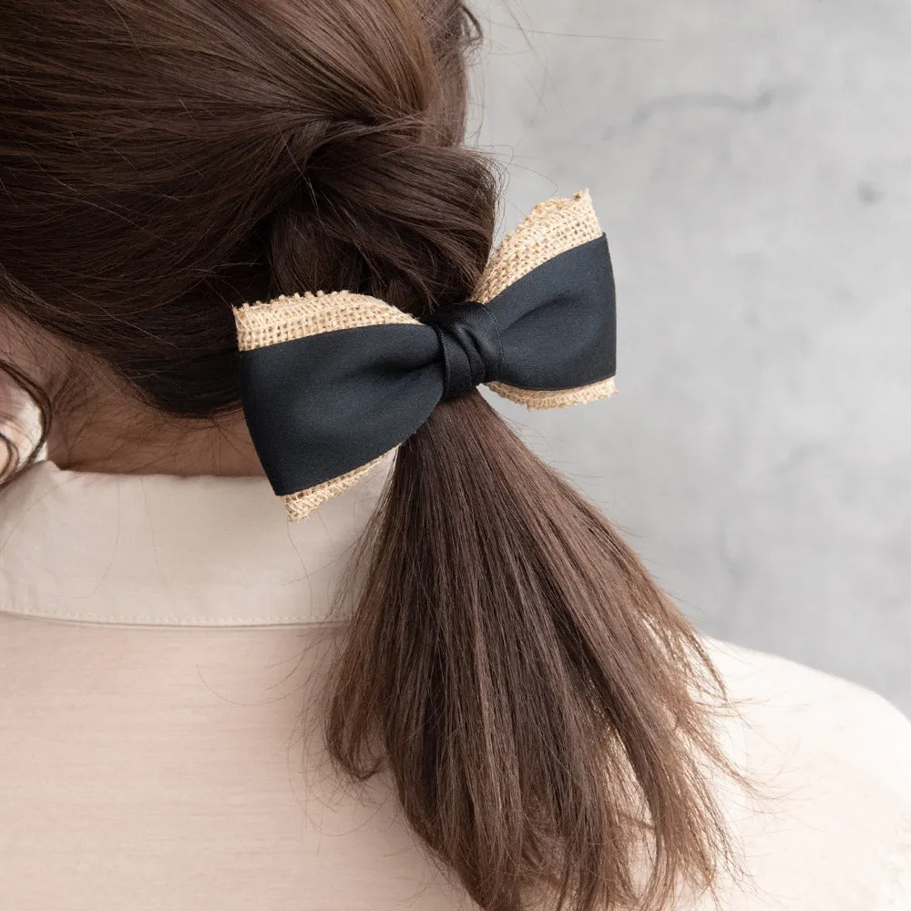 Mesh Detail Bow Barrette