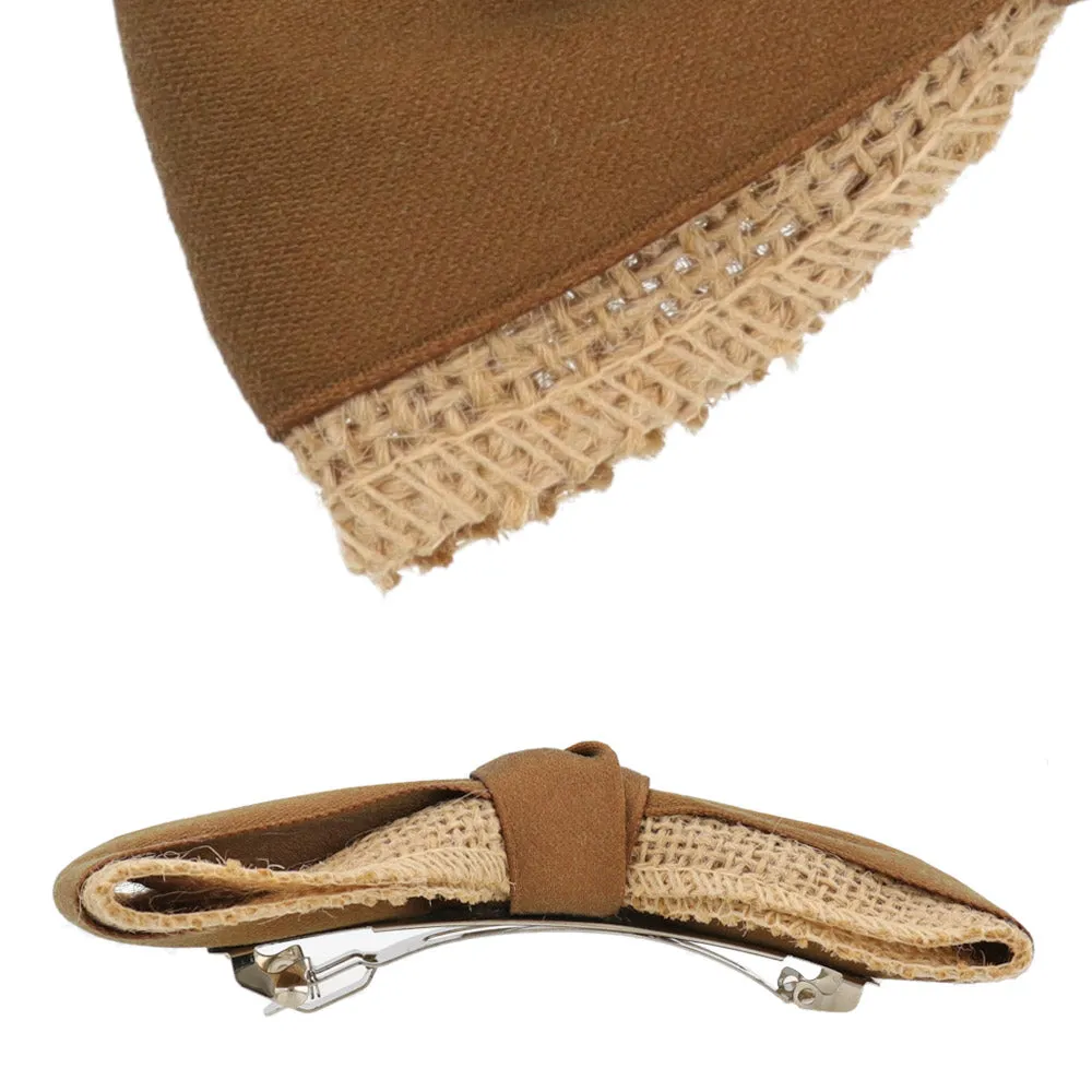 Mesh Detail Bow Barrette