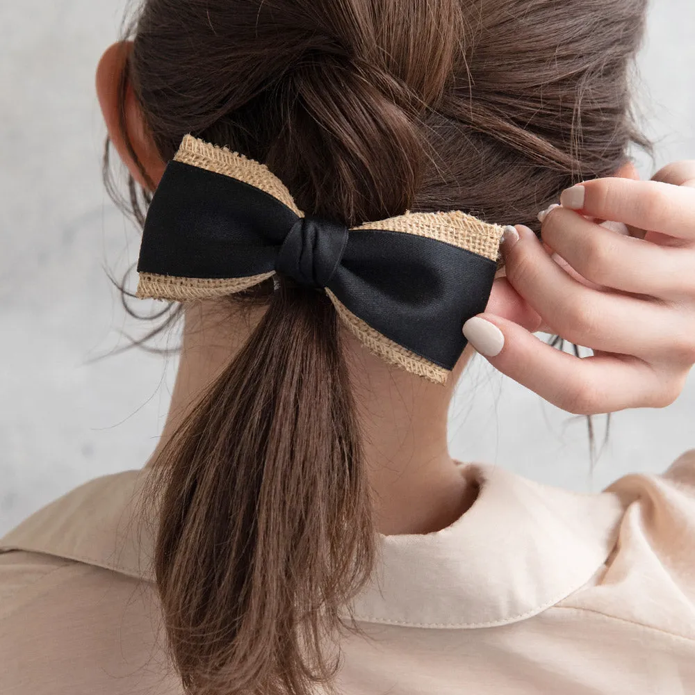 Mesh Detail Bow Barrette