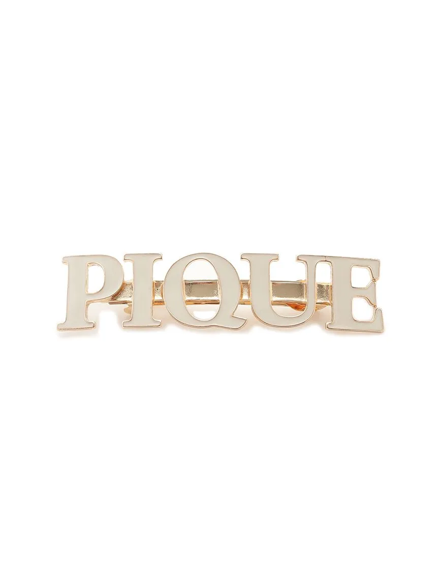 Metal Logo Hair Barrette