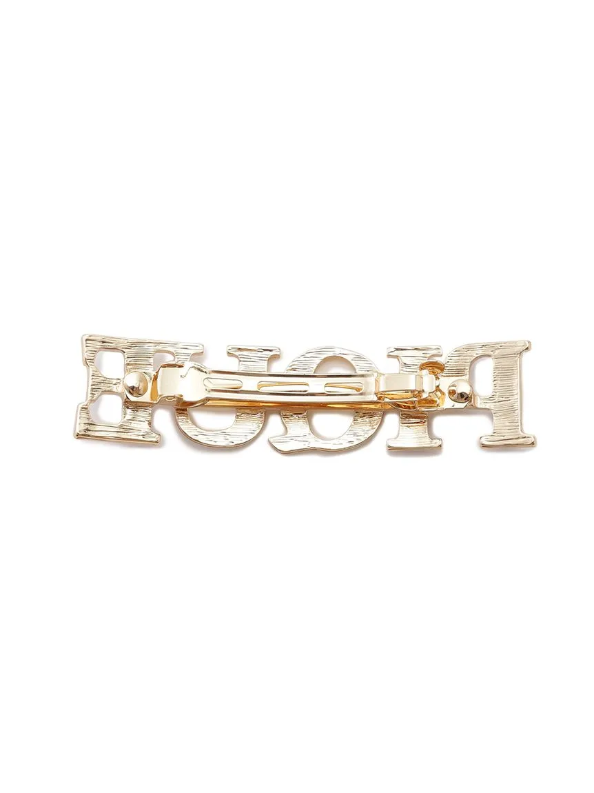Metal Logo Hair Barrette