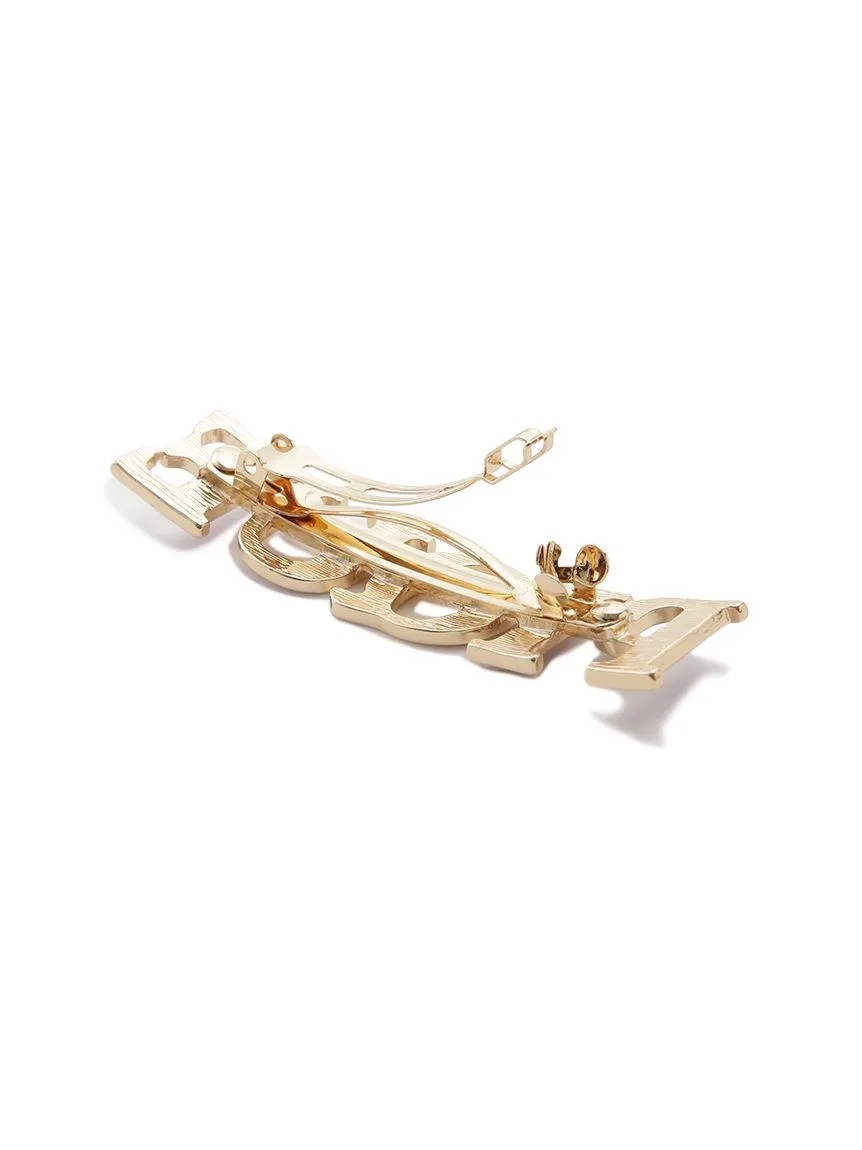 Metal Logo Hair Barrette