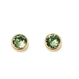 MILENA Earrings Gold Plated August Birthstone Peridot SWAROVSKI