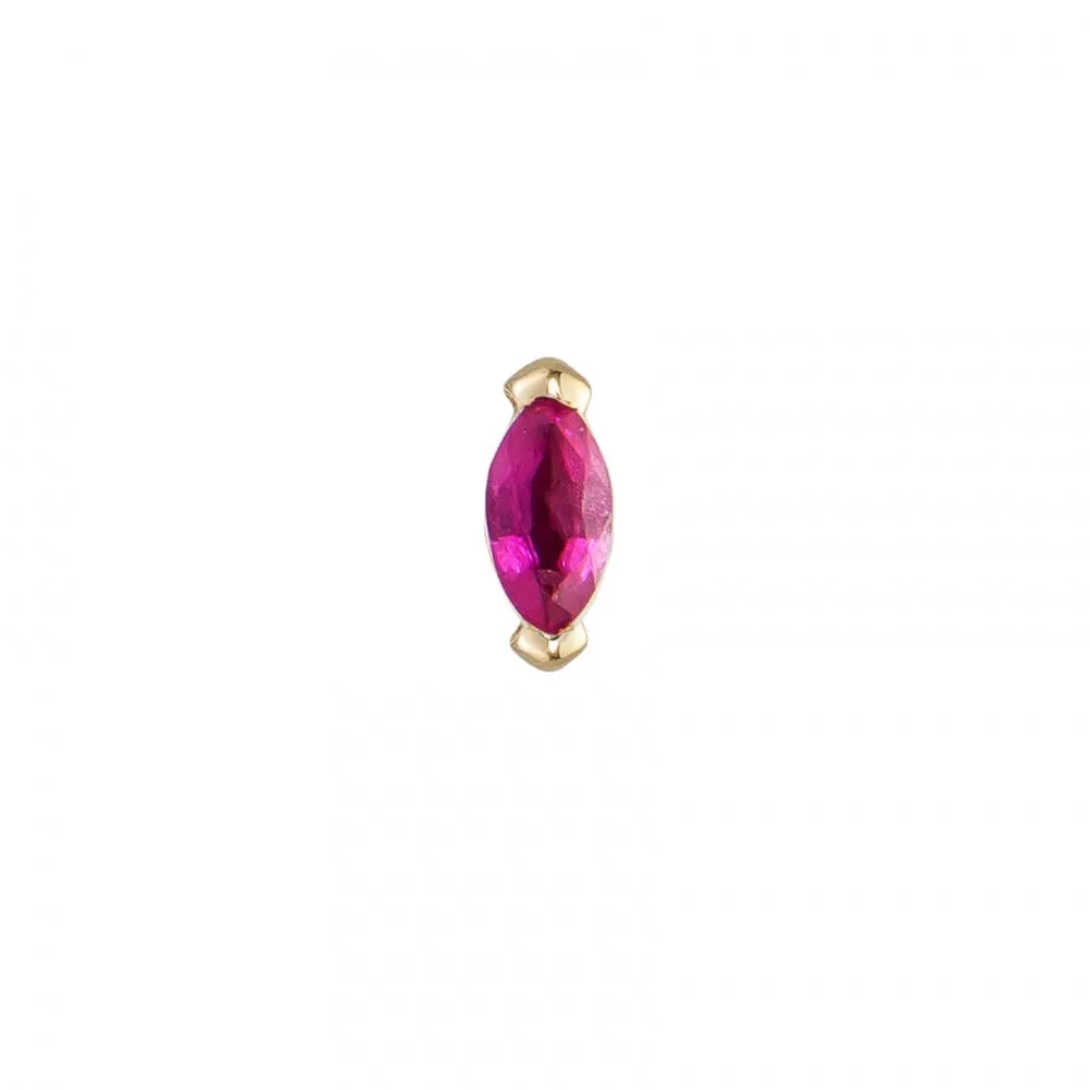 Mini Marquise Ruby Stud Earring - Gold - ST-C-MQ-MI-RUB-SC5