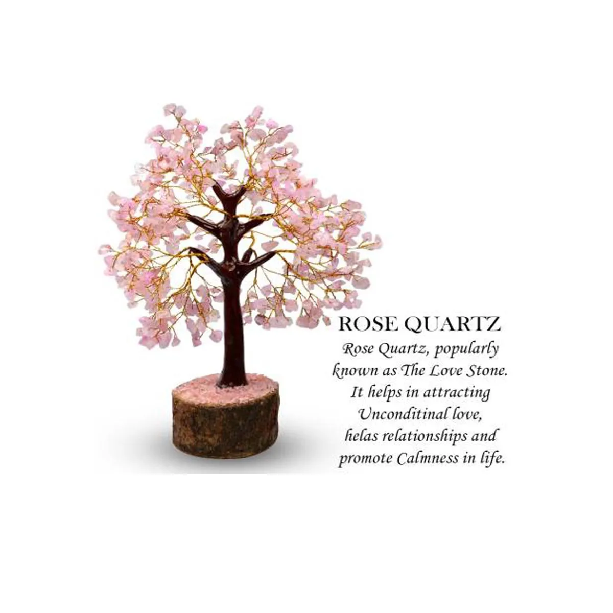 Natural Crystal Rose Quart Tree