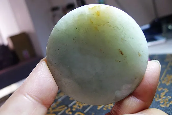 Natural Jade Rough Jadeite Raw (111g,5.3X5.3X1.45cm)