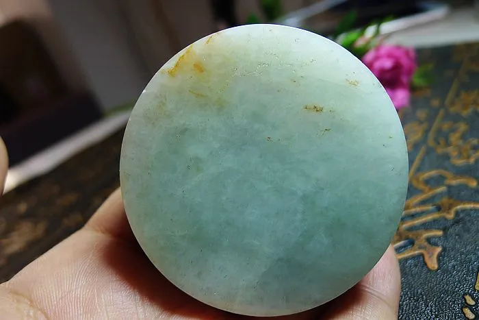 Natural Jade Rough Jadeite Raw (111g,5.3X5.3X1.45cm)