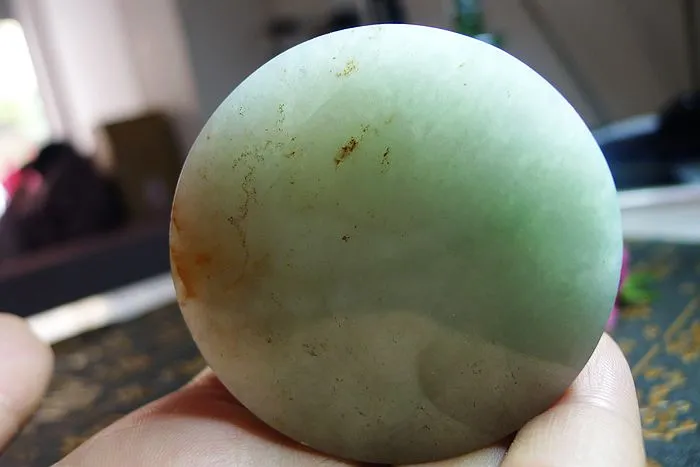 Natural Jade Rough Jadeite Raw (111g,5.3X5.3X1.45cm)