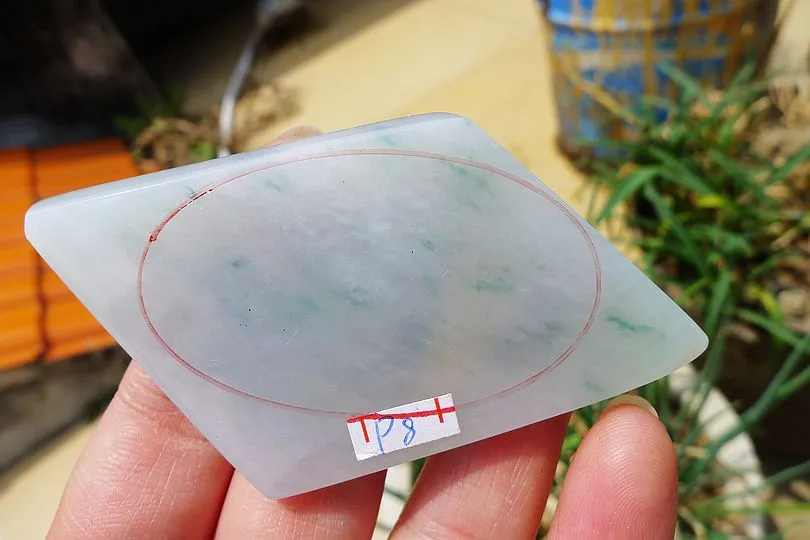 Natural Jade Rough Jadeite Raw (31g,7X3.5X0.45cm)
