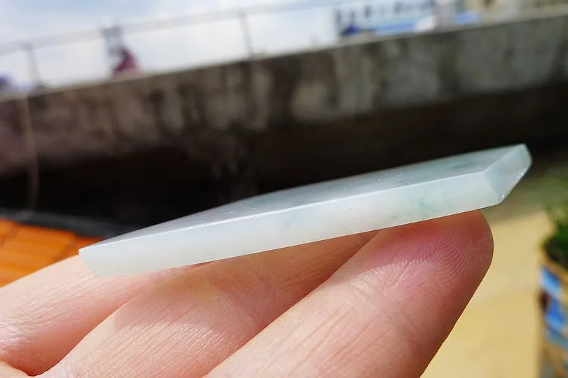 Natural Jade Rough Jadeite Raw (31g,7X3.5X0.45cm)