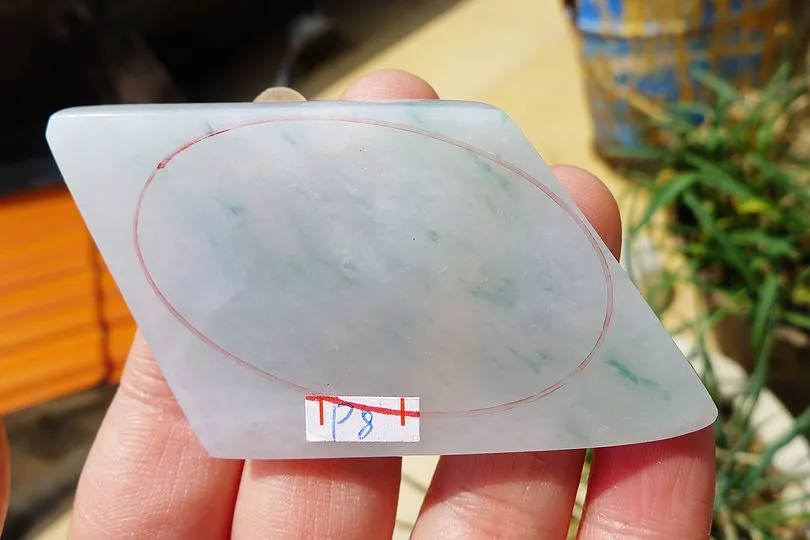 Natural Jade Rough Jadeite Raw (31g,7X3.5X0.45cm)