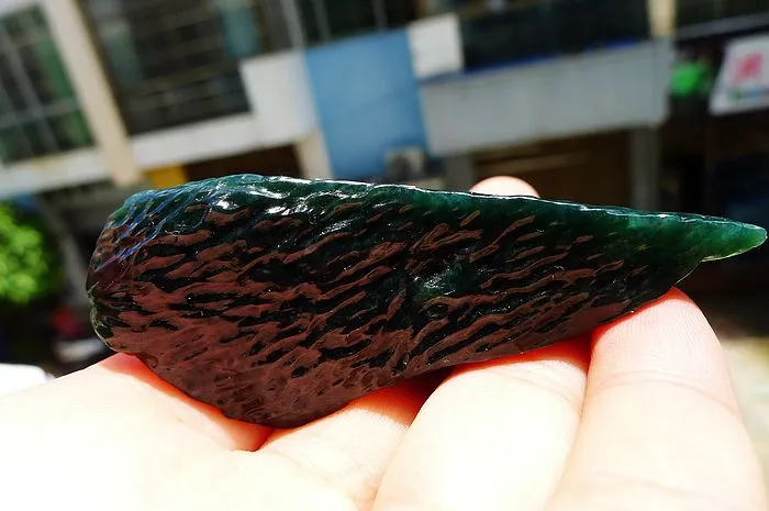 Natural Jade Rough Jadeite Raw (48g,6.7X3X2.9cm)