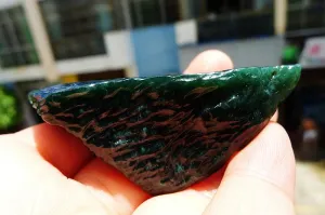 Natural Jade Rough Jadeite Raw (48g,6.7X3X2.9cm)