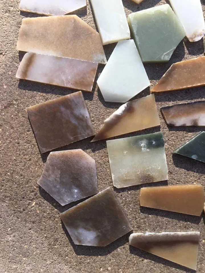 Natural Kunlun Jade Rough Nephrite Raw 28 Pieces