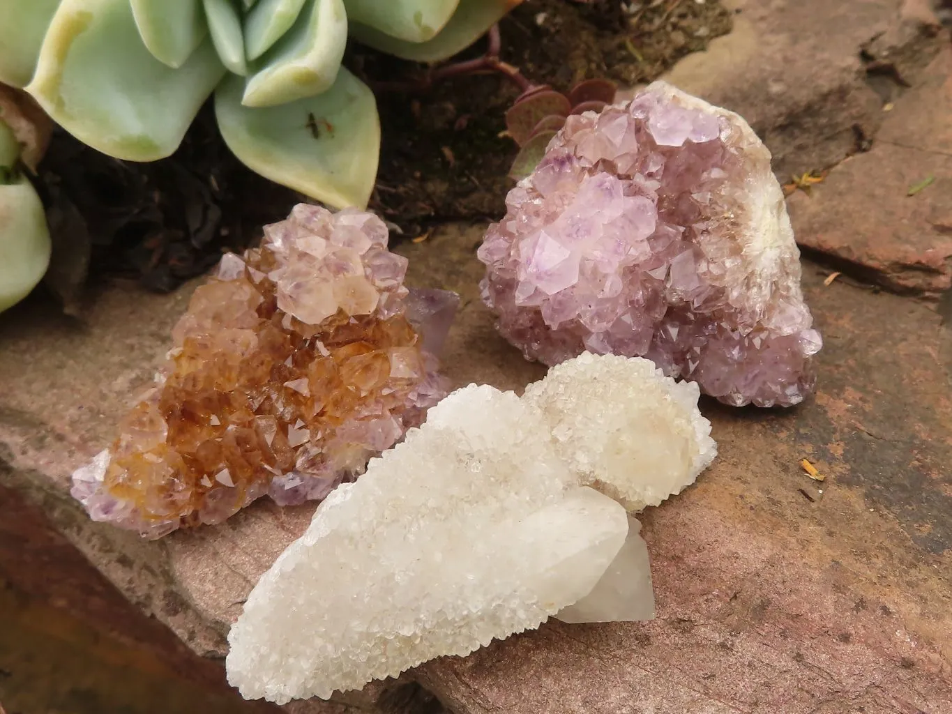 Natural Mixed Selection Of Small Spirit Quartz Crystals x 35 From Boekenhouthoek, South Africa