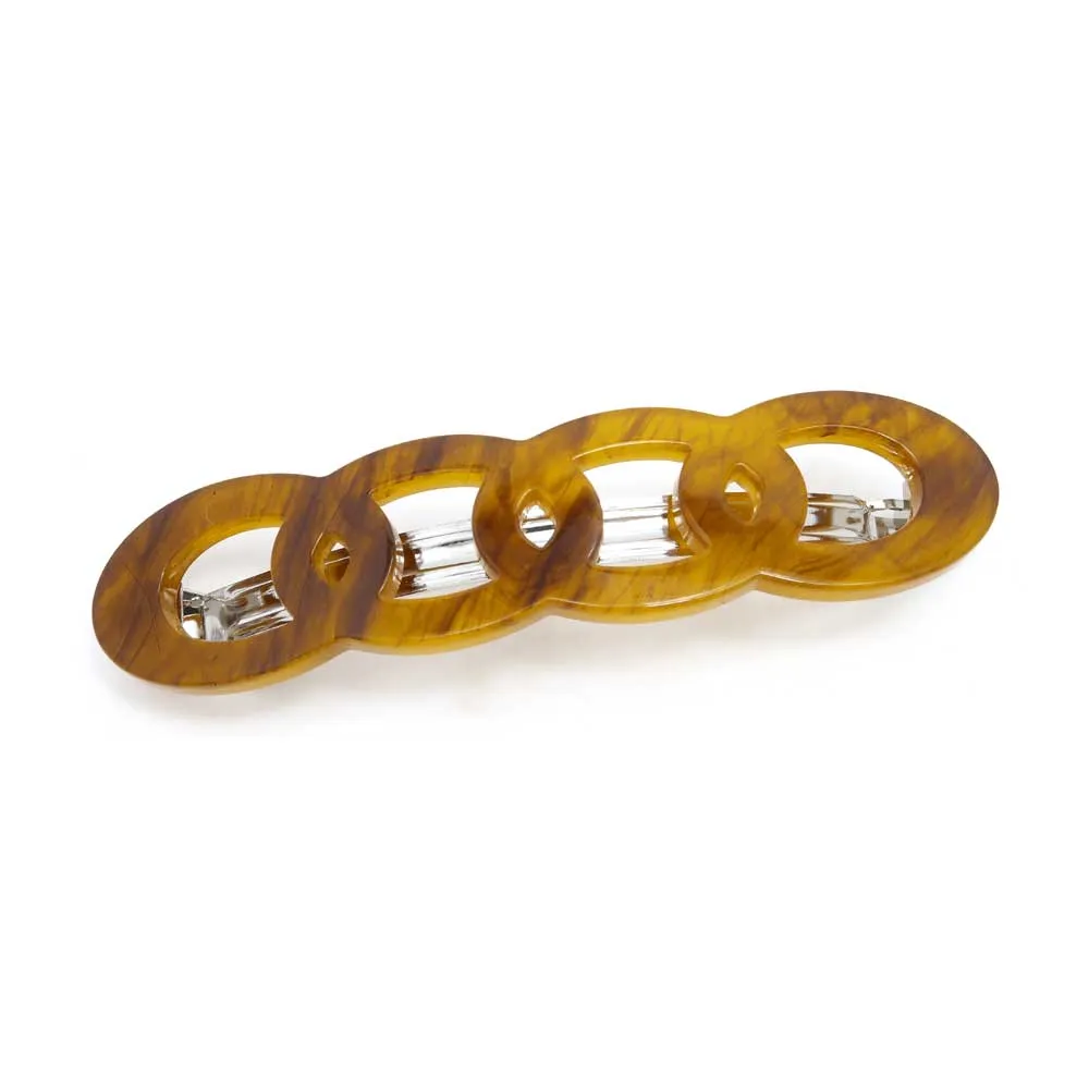 Oval Marble Chain Barrette