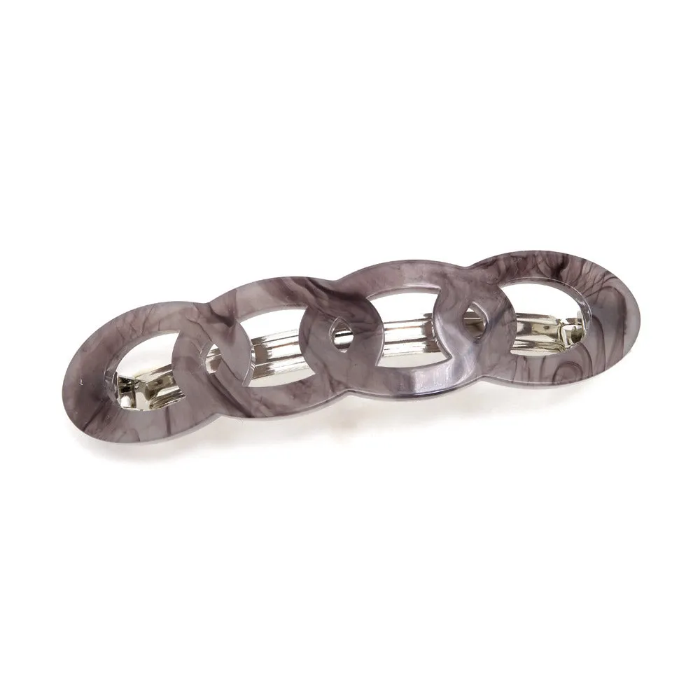 Oval Marble Chain Barrette