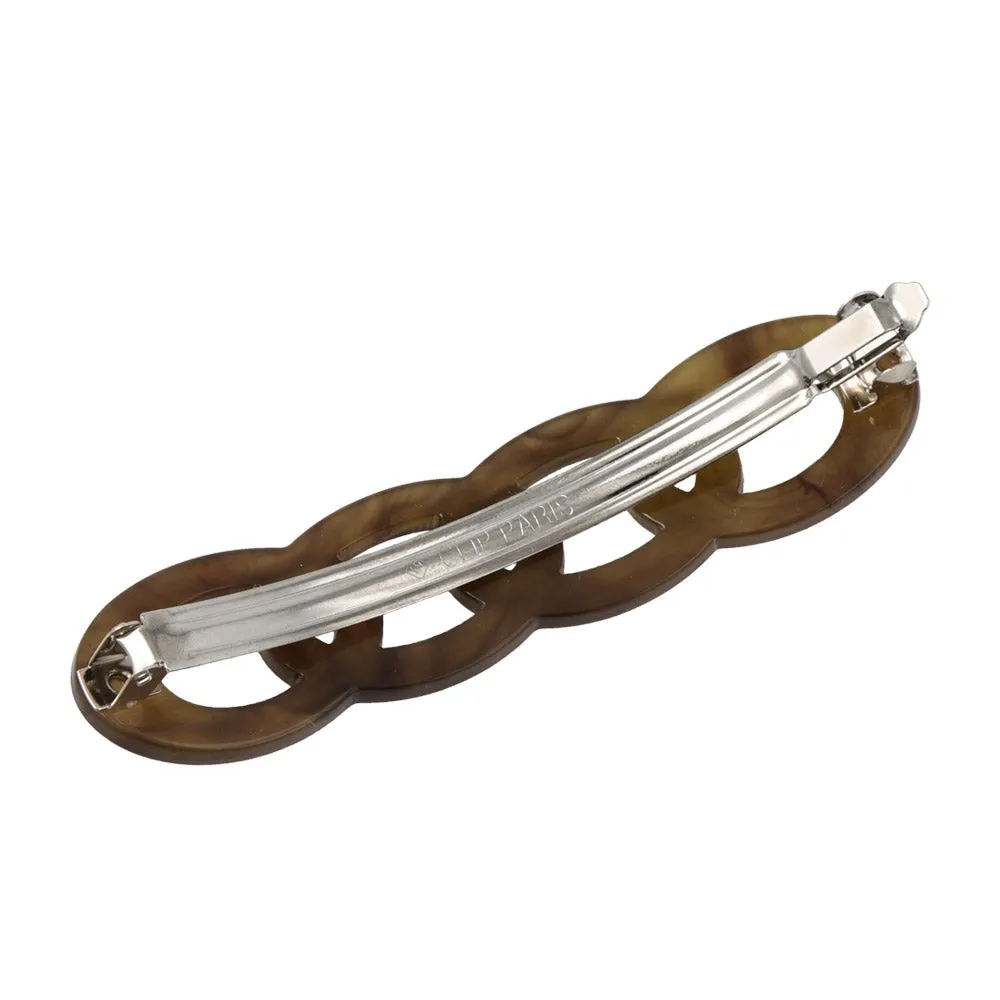 Oval Marble Chain Barrette