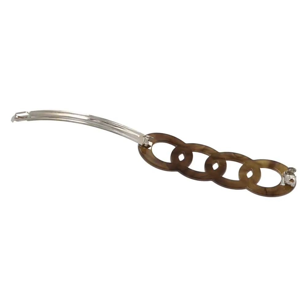 Oval Marble Chain Barrette