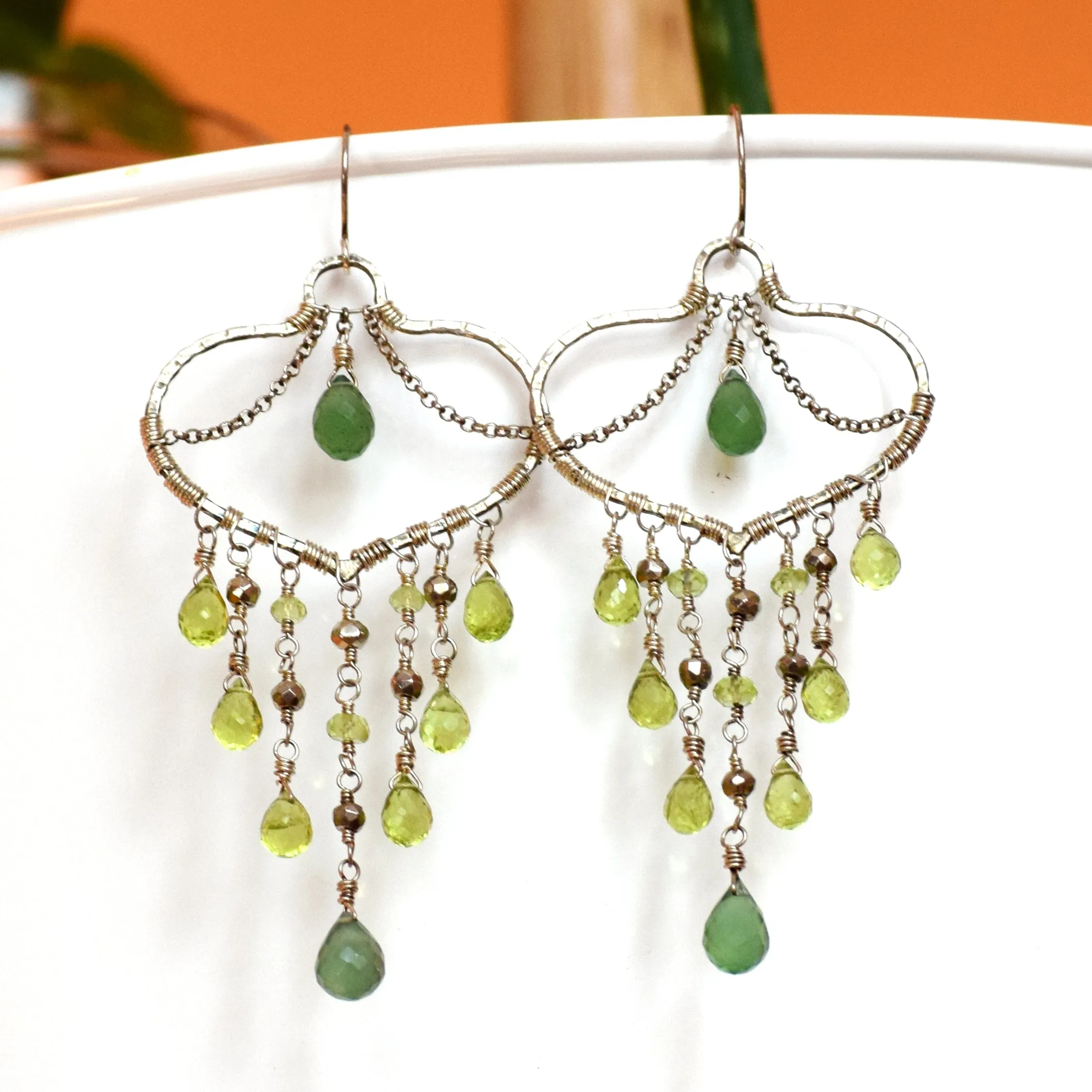 Peridot Chandelier Earrings