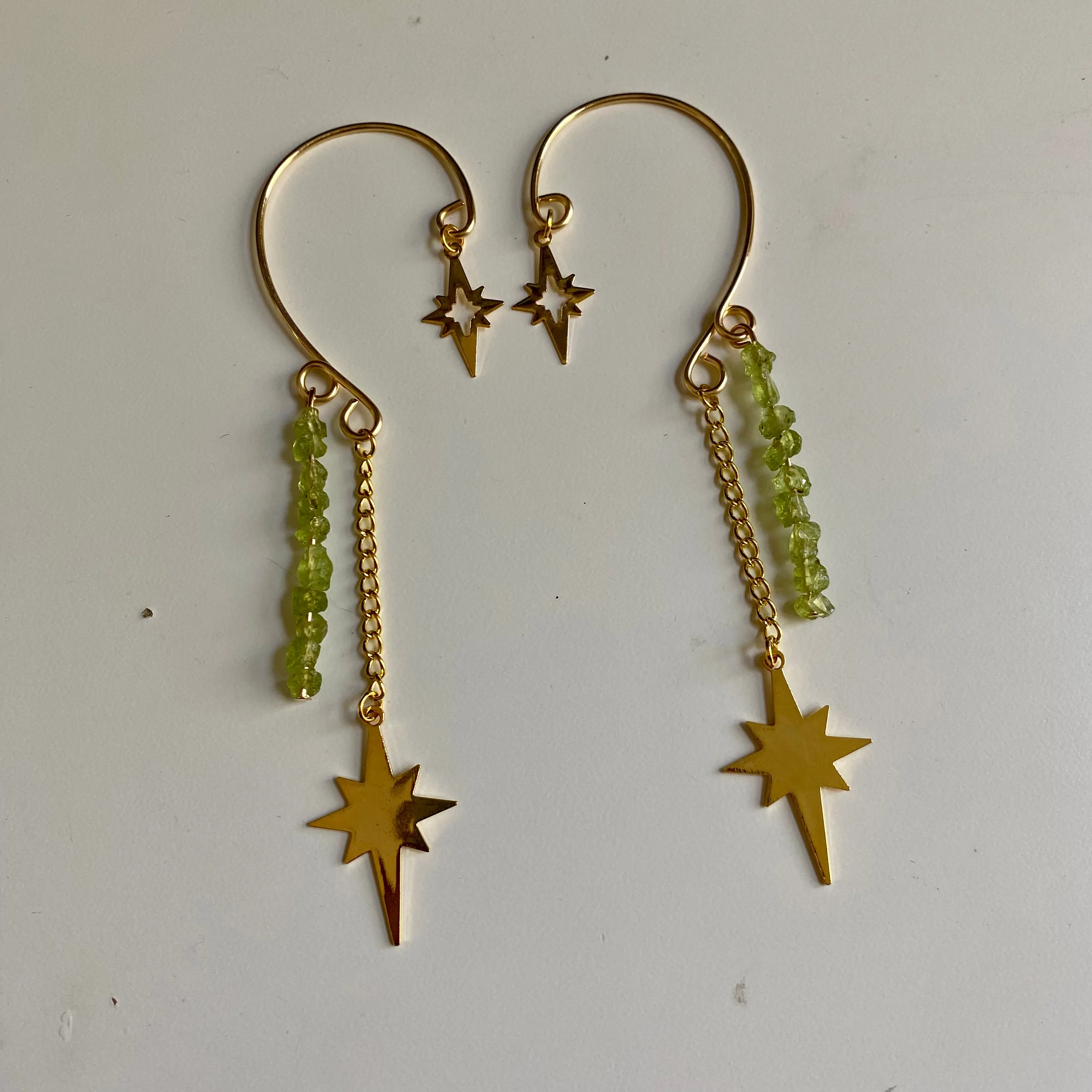 Peridot Star Ear Cuffs