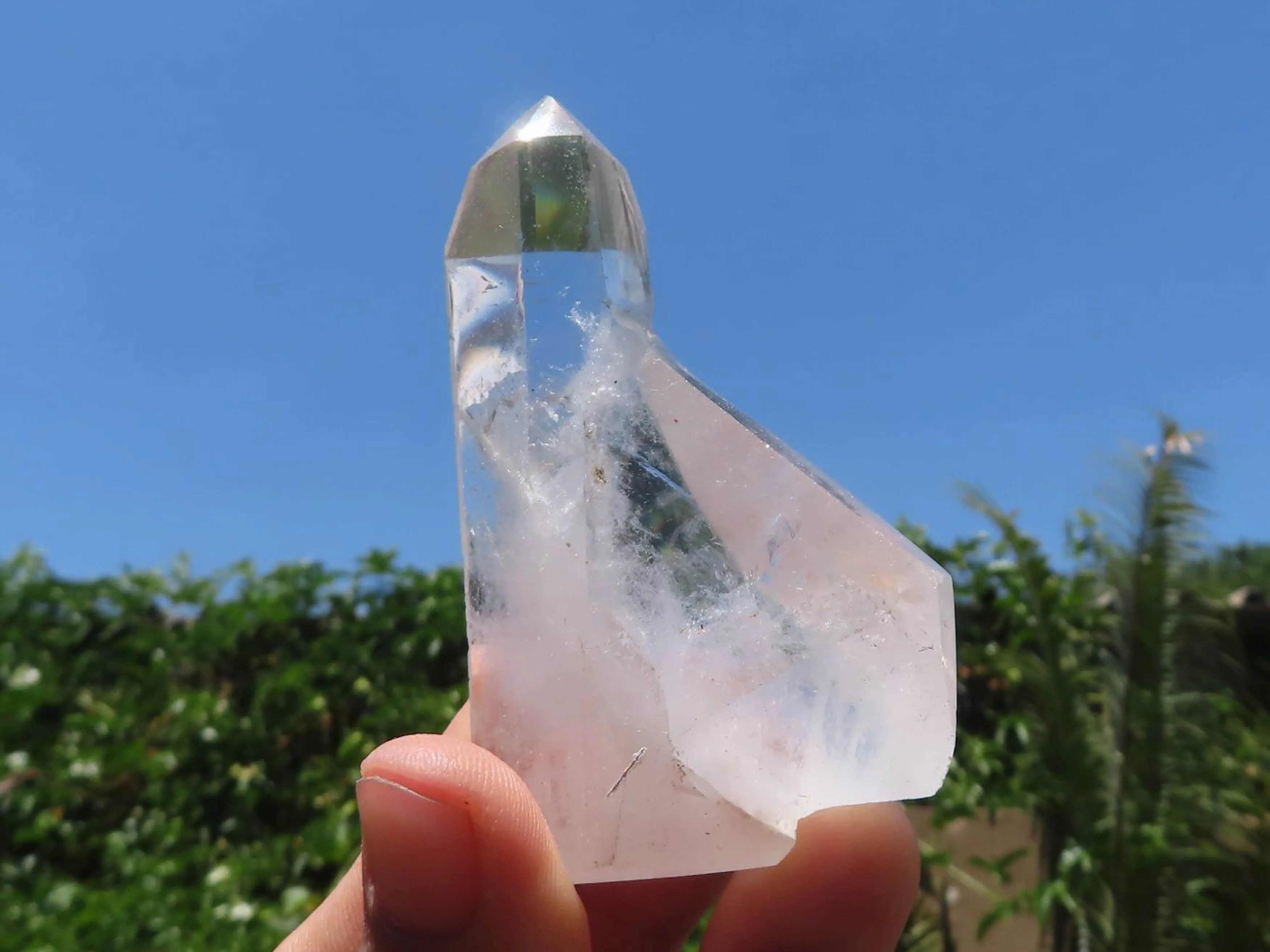 Polished Semi Optic Clear Quartz Crystals x 6 From Madagascar