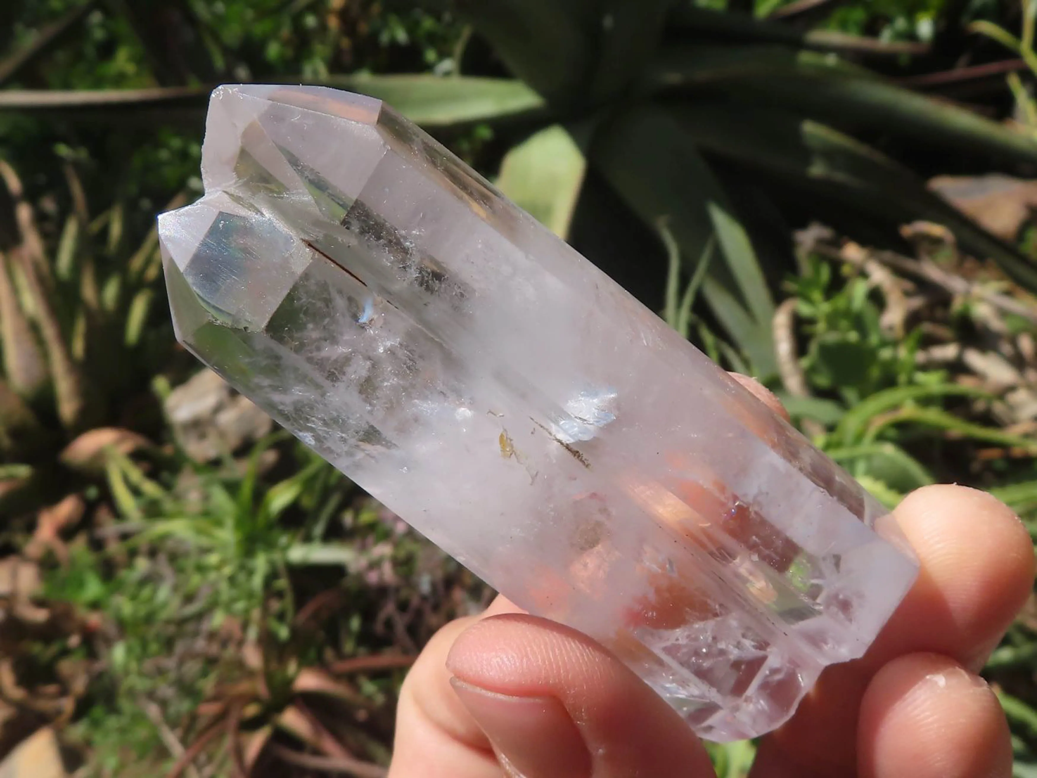 Polished Semi Optic Clear Quartz Crystals x 6 From Madagascar