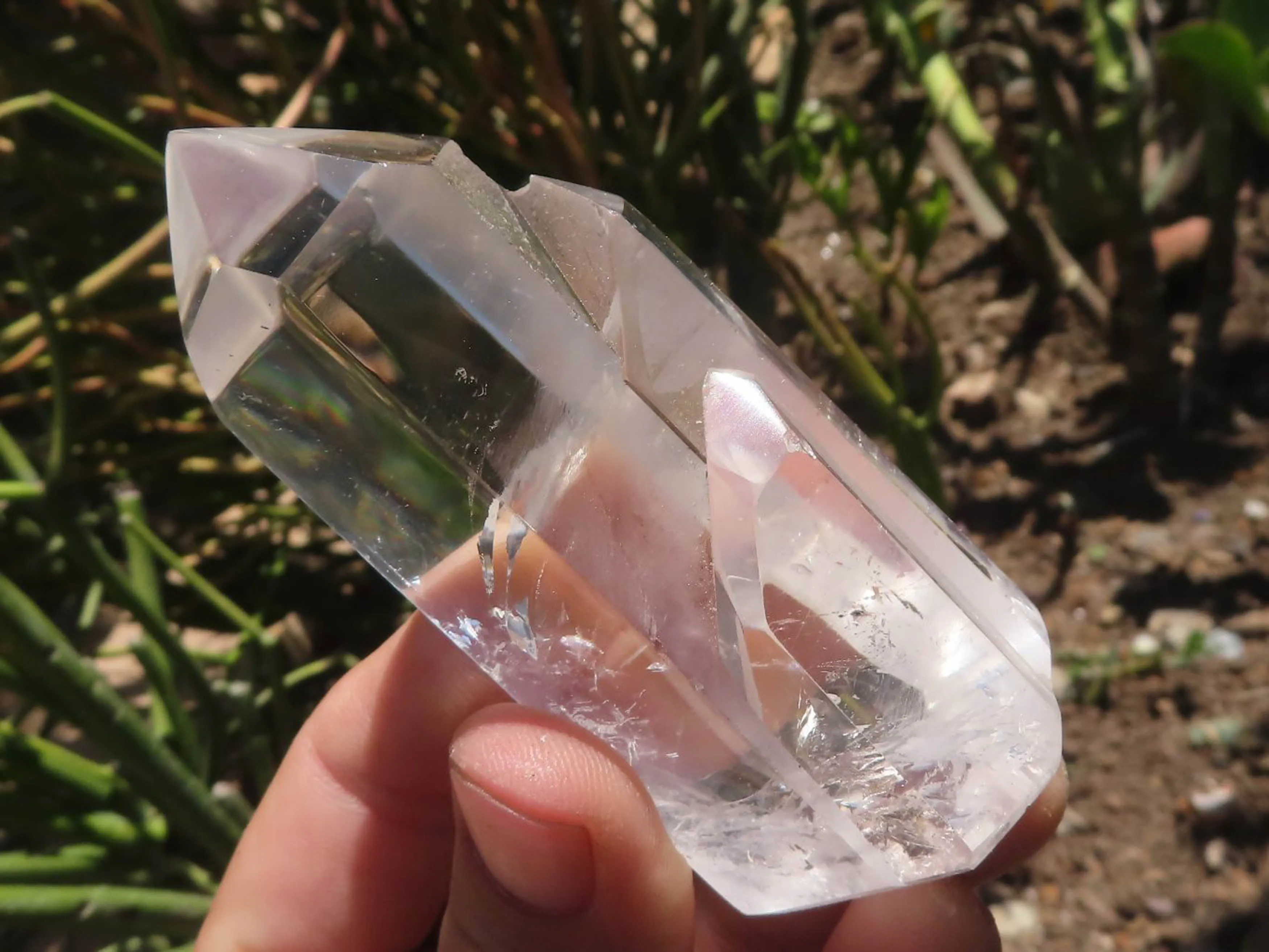 Polished Semi Optic Clear Quartz Crystals x 6 From Madagascar