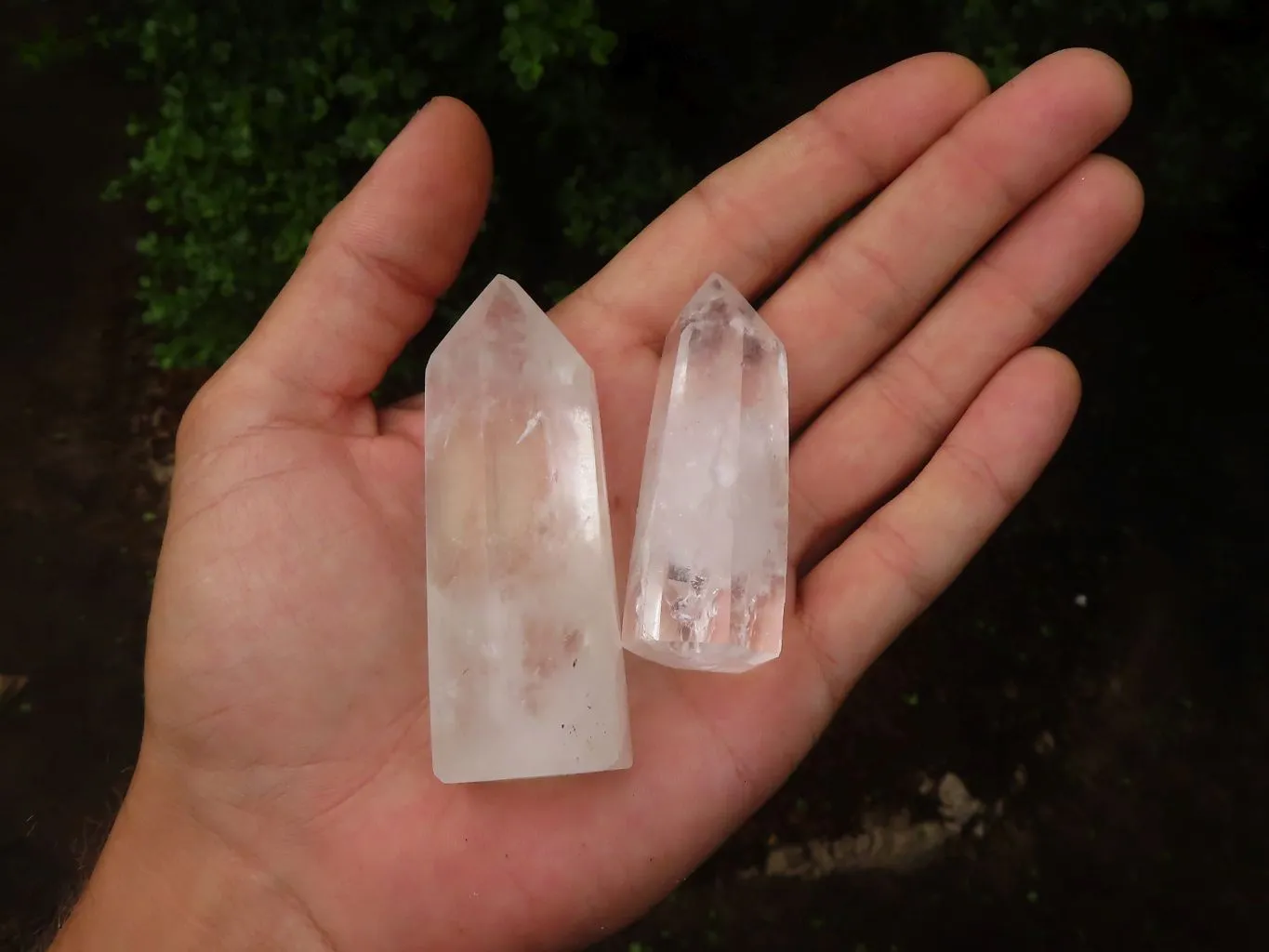 Polished Semi Optic Clear Quartz Points x 12 From Madagascar