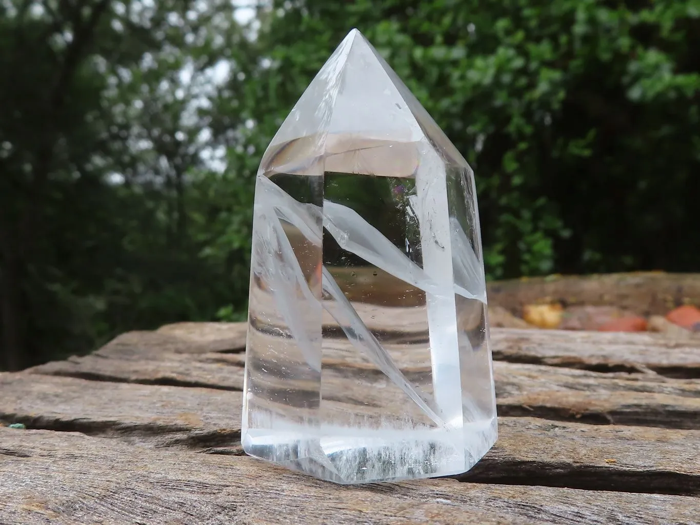 Polished Small Clear Quartz Crystal Points x 12 From Madagascar