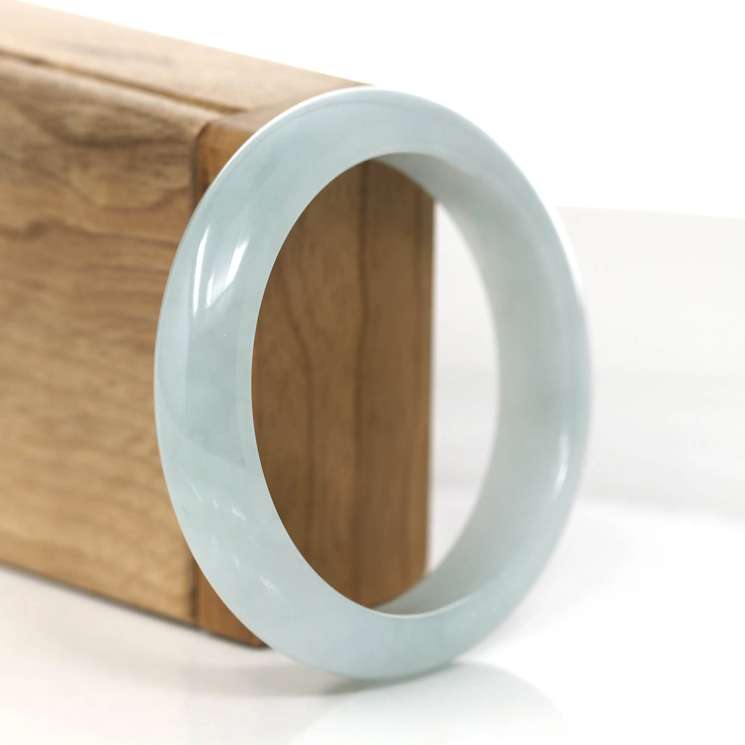 RealJade® Co. "Classic Bangle" Ice Jadeite Jade Bangle ( 57.24 mm ) #869