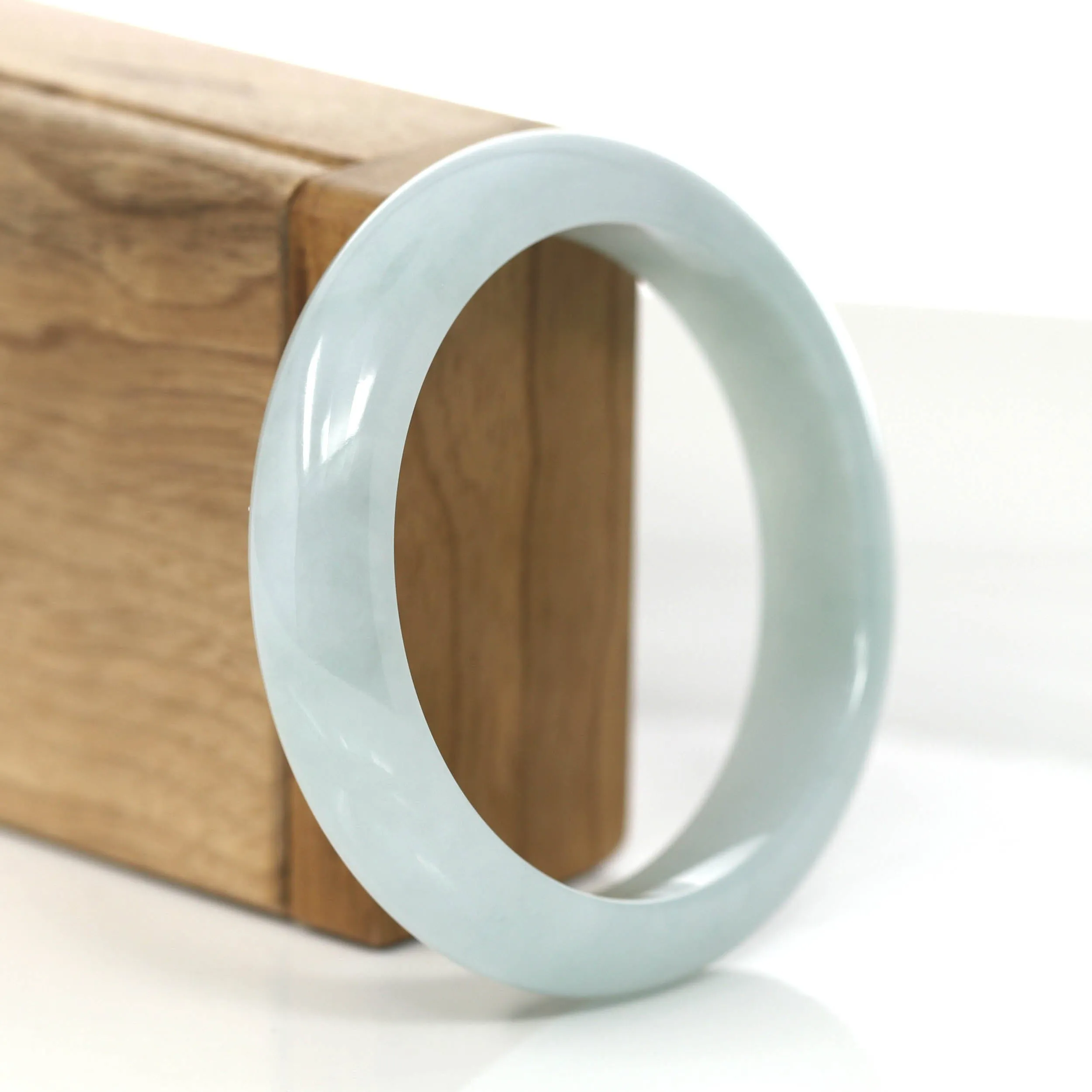 RealJade® Co. "Classic Bangle" Ice Jadeite Jade Bangle ( 57.24 mm ) #869