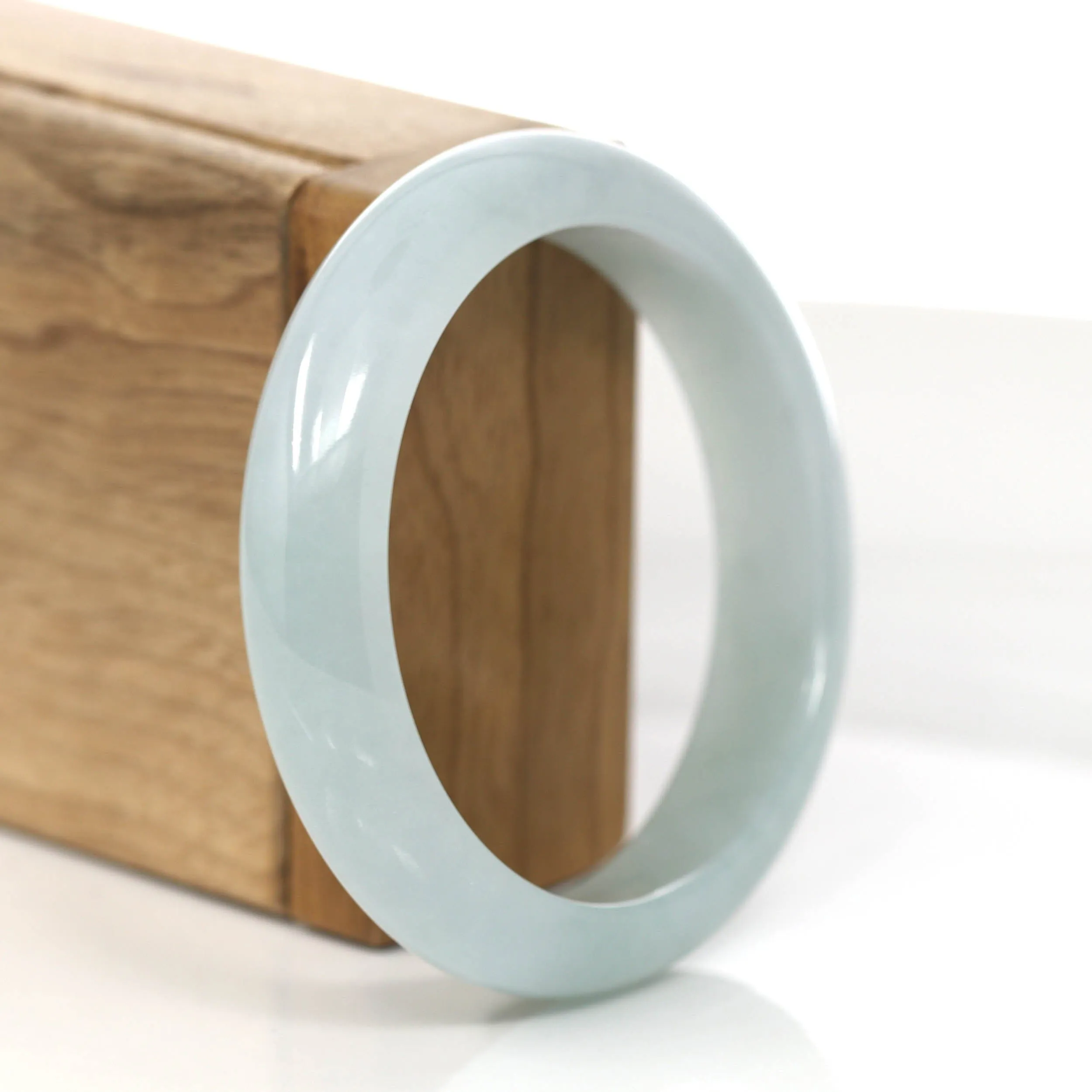 RealJade® Co. "Classic Bangle" Ice Jadeite Jade Bangle ( 57.24 mm ) #869